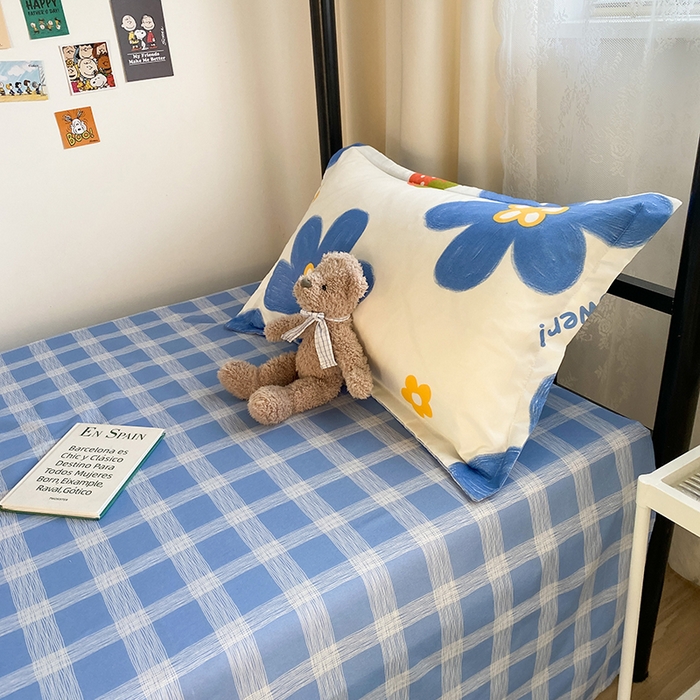 91家纺网 家纺一手货源 找家纺 友承家纺 2026新款床上用品磨毛四件套被单被套学生宿舍单人三件套被罩单件四季通用150cmx200cm 幸运花