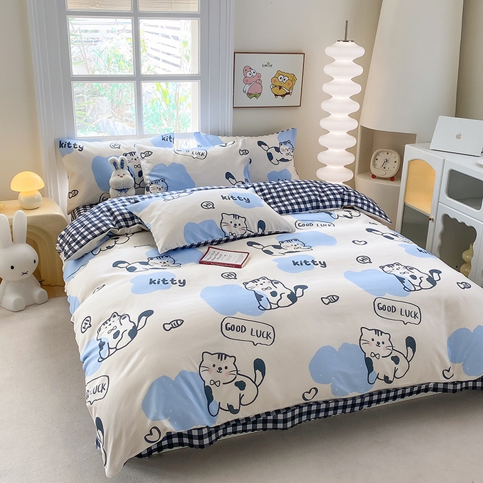 91家纺网 家纺一手货源 找家纺 （总）友承家纺 2026新款床上用品磨毛水洗棉四件套被单被套学生宿舍单人三件套被罩单件四季通用