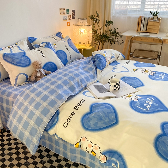 91家纺网 家纺一手货源 找家纺 （总）友承家纺 2026新款床上用品磨毛水洗棉四件套被单被套学生宿舍单人三件套被罩单件四季通用