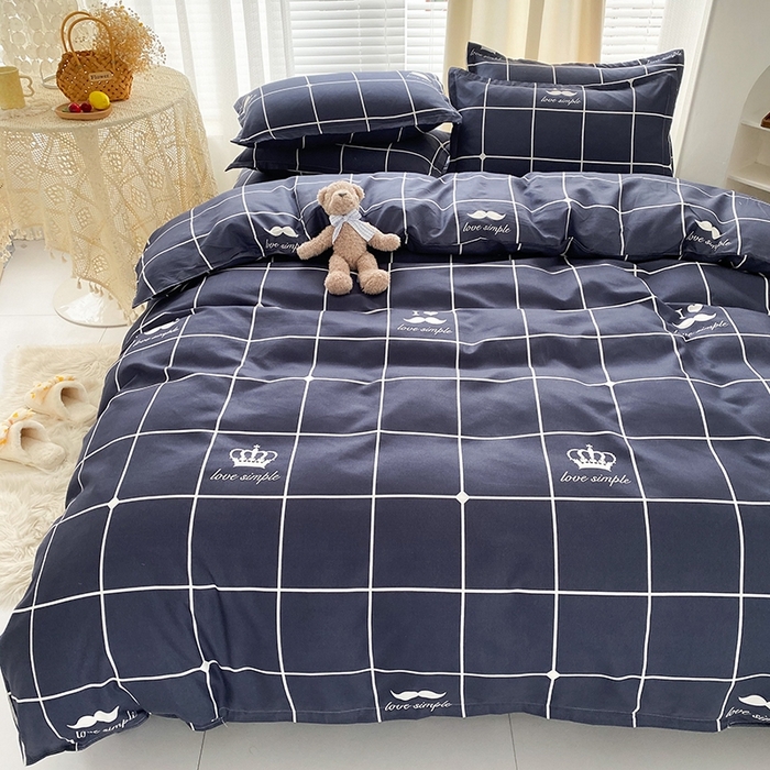 91家纺网 家纺一手货源 找家纺 友承家纺 2026新款床上用品磨毛水洗棉四件套被单被套学生宿舍单人三件套被罩单件四季通用 初遇