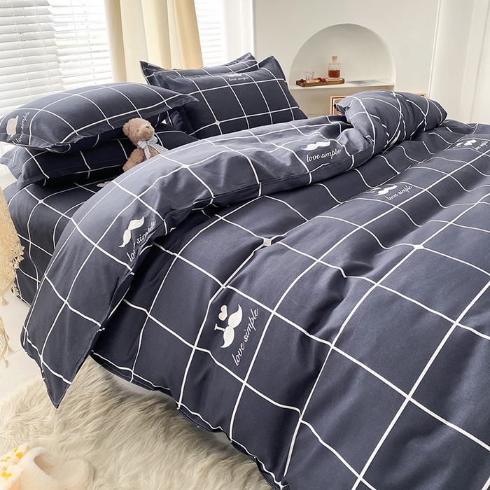 91家纺网 家纺一手货源 找家纺 友承家纺 2026新款床上用品磨毛水洗棉四件套被单被套学生宿舍单人三件套被罩单件四季通用 初遇