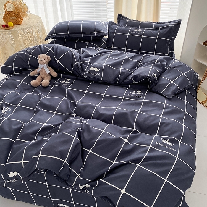 91家纺网 家纺一手货源 找家纺 友承家纺 2026新款床上用品磨毛水洗棉四件套被单被套学生宿舍单人三件套被罩单件四季通用 初遇