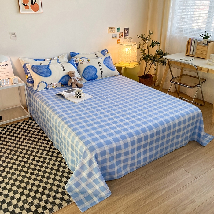 91家纺网 家纺一手货源 找家纺 友承家纺 2026新款床上用品磨毛水洗棉四件套被单被套学生宿舍单人三件套被罩单件四季通用 爱心小熊