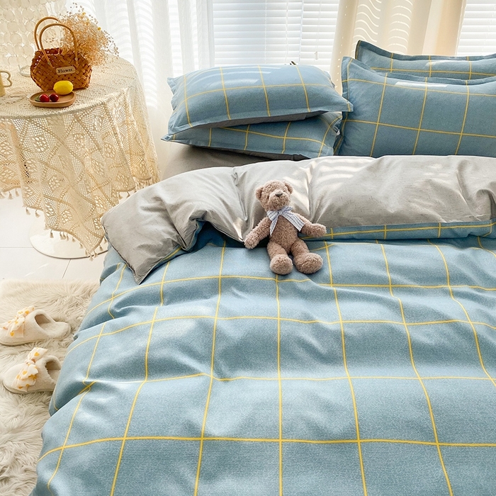 91家纺网 家纺一手货源 找家纺 友承家纺 2026新款床上用品磨毛水洗棉四件套被单被套学生宿舍单人三件套被罩单件四季通用 富士山下