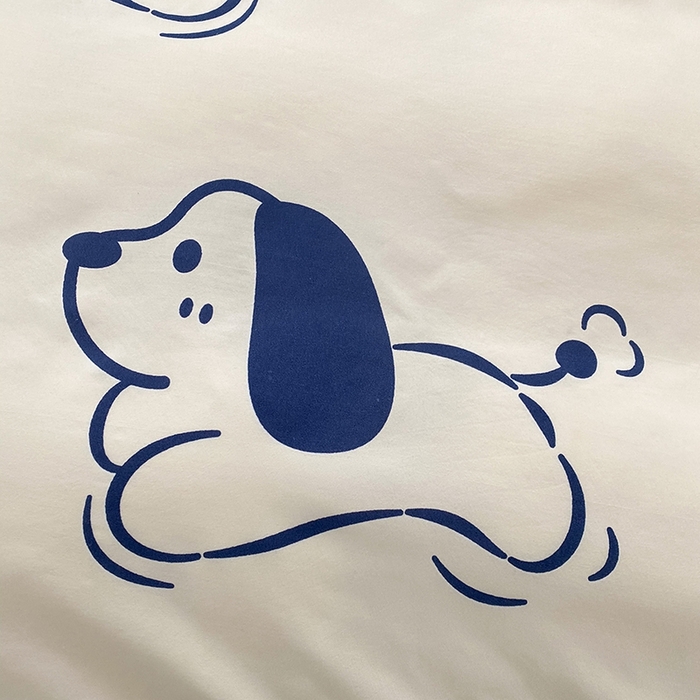 91家纺网 家纺一手货源 找家纺 友承家纺 2026新款床上用品磨毛水洗棉四件套被单被套学生宿舍单人三件套被罩单件四季通用 欢乐狗米