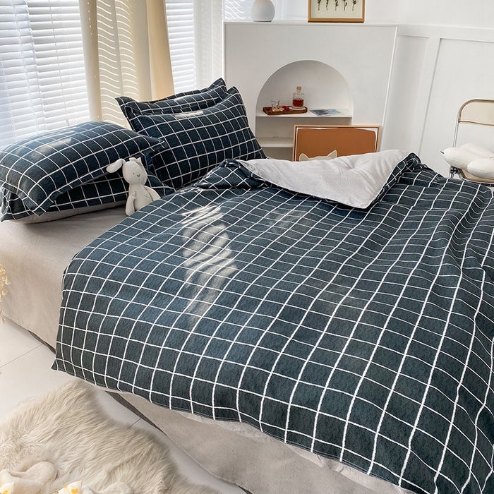 91家纺网 家纺一手货源 找家纺 友承家纺 2026新款床上用品磨毛水洗棉四件套被单被套学生宿舍单人三件套被罩单件四季通用 慕尼黑