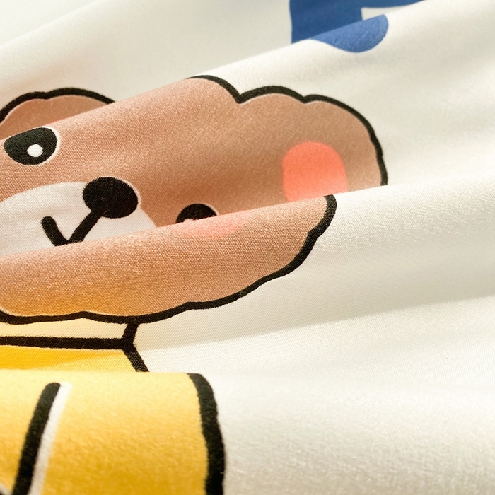 91家纺网 家纺一手货源 找家纺 友承家纺 2026新款床上用品磨毛水洗棉四件套被单被套学生宿舍单人三件套被罩单件四季通用 字母熊米