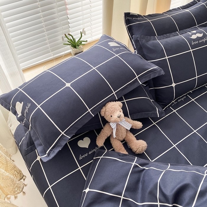 91家纺网 家纺一手货源 找家纺 （总）友承家纺 2026年新款床上用品学生宿舍套件亲肤磨毛单件被套150x180x220cm芦荟棉被罩200x230