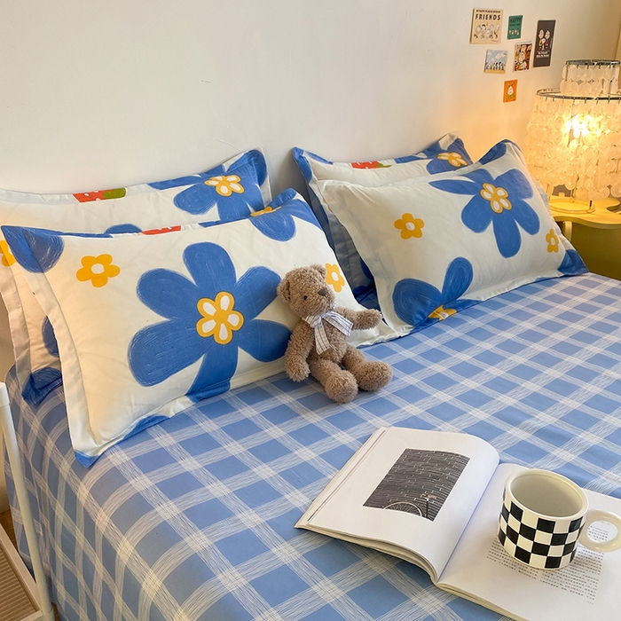 91家纺网 家纺一手货源 找家纺 （总）友承家纺 2026年新款床上用品学生宿舍套件亲肤磨毛单件被套150x180x220cm芦荟棉被罩200x230