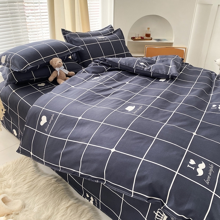 91家纺网 家纺一手货源 找家纺 友承家纺 2026年新款床上用品学生宿舍套件亲肤磨毛单件被套150x180x220cm芦荟棉被罩200x230 初遇