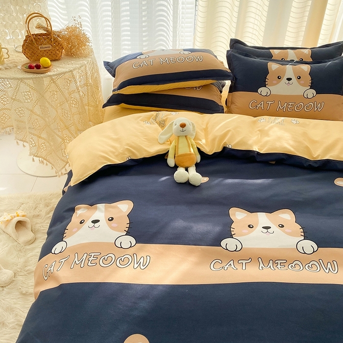 91家纺网 家纺一手货源 找家纺 友承家纺 2026年新款床上用品学生宿舍套件亲肤磨毛单件被套150x180x220cm芦荟棉被罩200x230 期待