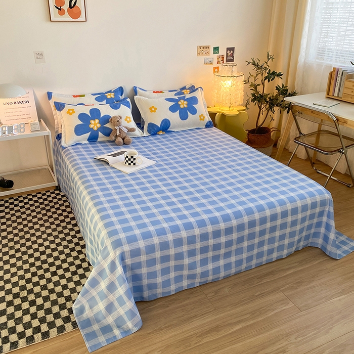 91家纺网 家纺一手货源 找家纺 友承家纺 2026年新款床上用品学生宿舍套件亲肤磨毛单件被套150x180x220cm芦荟棉被罩200x230 幸运花