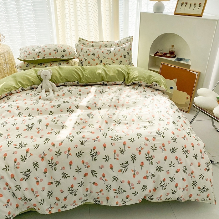 91家纺网 家纺一手货源 找家纺 友承家纺 2026年新款床上用品学生宿舍套件亲肤磨毛单件被套150x180x220cm芦荟棉被罩200x230 恋爱味道