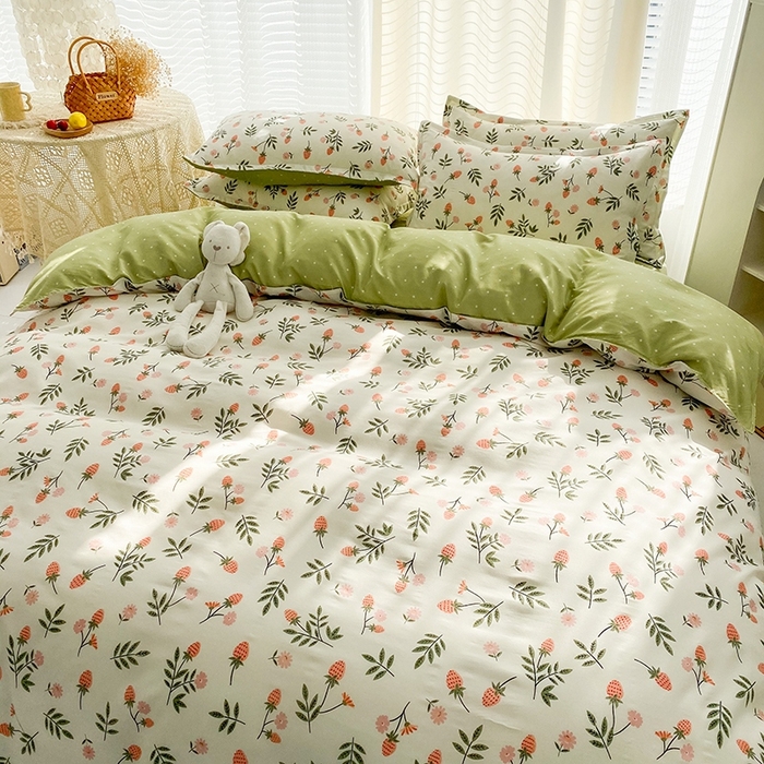 91家纺网 家纺一手货源 找家纺 友承家纺 2026年新款床上用品学生宿舍套件亲肤磨毛单件被套150x180x220cm芦荟棉被罩200x230 恋爱味道