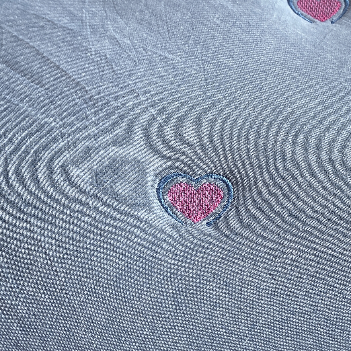 91家纺网 家纺一手货源 找家纺 卡诗兰 2026新款全棉色织夹棉刺绣床笠-爱意满满 爱意满满-蓝青色