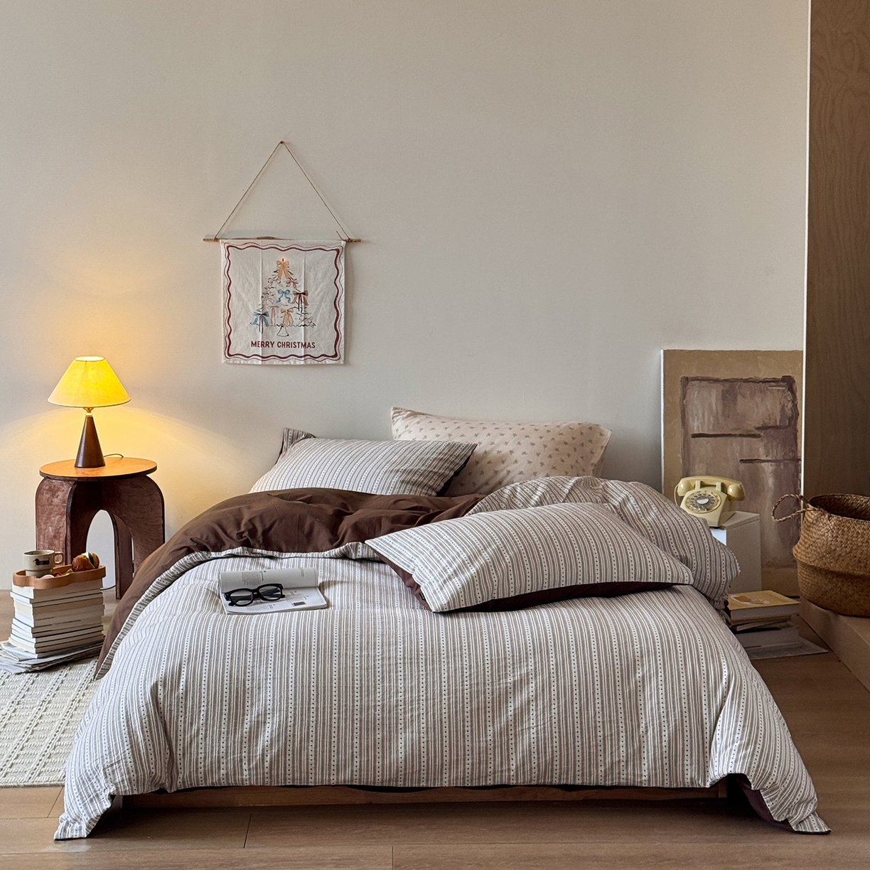 91家纺网 家纺一手货源 找家纺 （总）蜜宿 2026新款全棉色织提花四件套-半岛日记