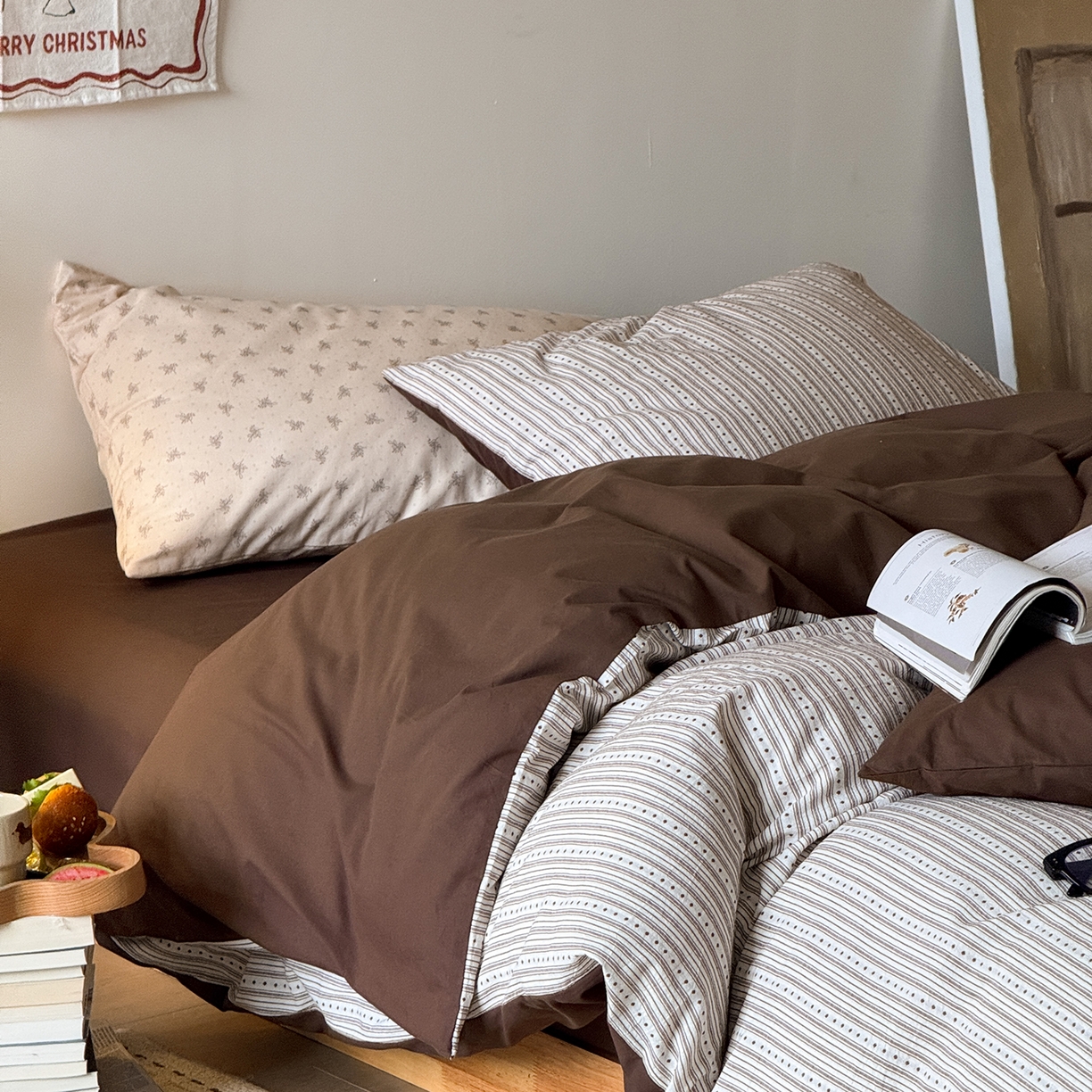 91家纺网 家纺一手货源 找家纺 （总）蜜宿 2026新款全棉色织提花四件套-半岛日记