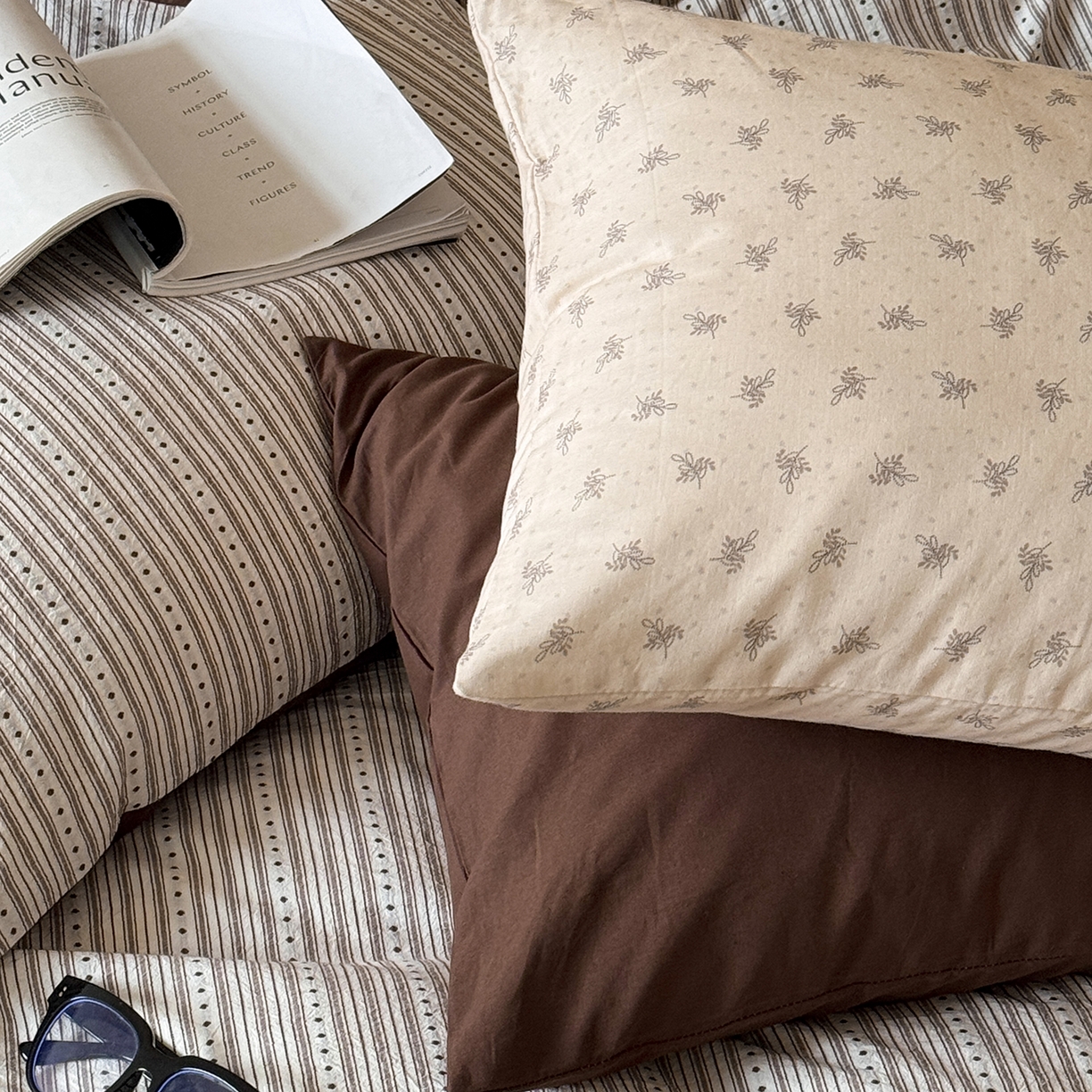 91家纺网 家纺一手货源 找家纺 （总）蜜宿 2026新款全棉色织提花四件套-半岛日记