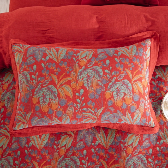 91家纺网 家纺一手货源 找家纺 （总）仰望棉麻双层纱供应链 2026新款全棉色织提花拼角飞边款四件套-郁金花园