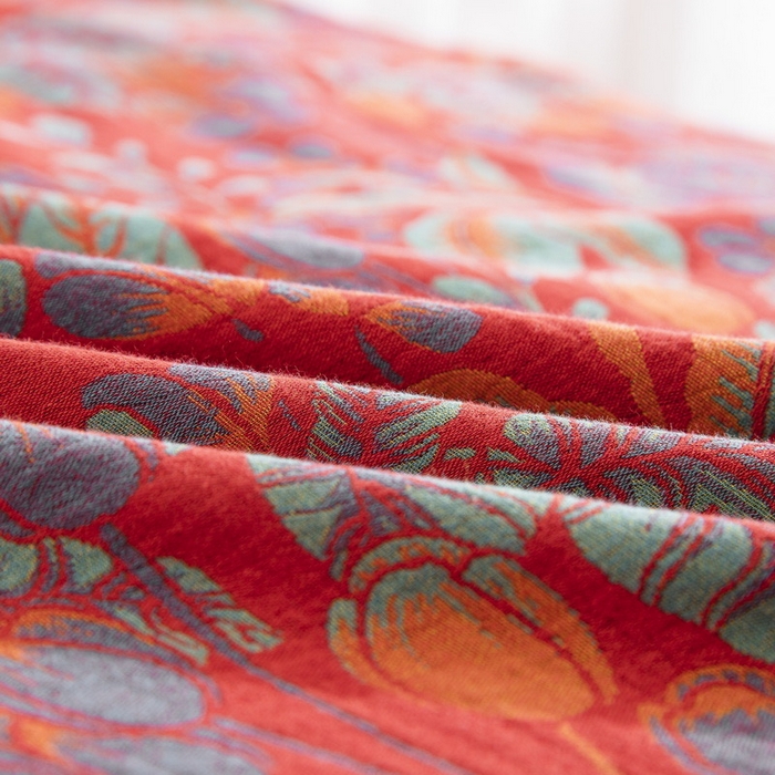 91家纺网 家纺一手货源 找家纺 （总）仰望棉麻双层纱供应链 2026新款全棉色织提花拼角飞边款四件套-郁金花园