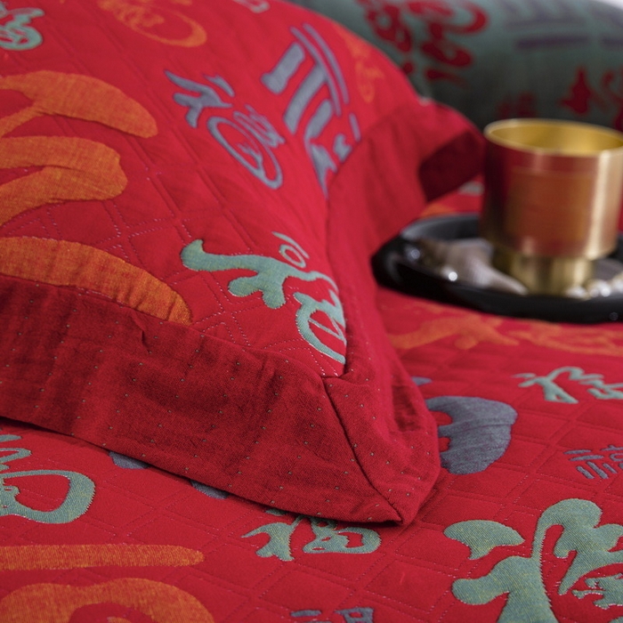 91家纺网 家纺一手货源 找家纺 （总）仰望棉麻双层纱供应链 2026新款三层纱床盖飞边款四件套-经典新百福