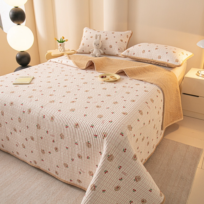 91家纺网 家纺一手货源 找家纺 （总）恒尚居 2026新款纯棉牛奶绒床盖双面两用夹棉床单床垫-秋冬款 四季通用