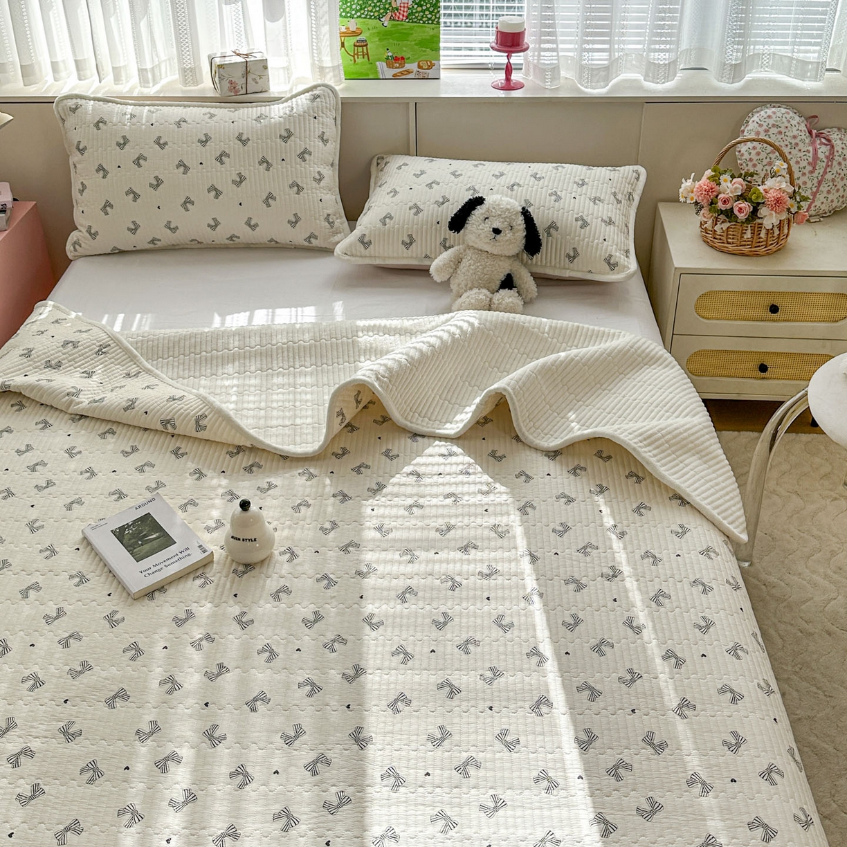 91家纺网 家纺一手货源 找家纺 （总）恒尚居 2026新款纯棉牛奶绒床盖双面两用夹棉床单床垫-秋冬款 四季通用