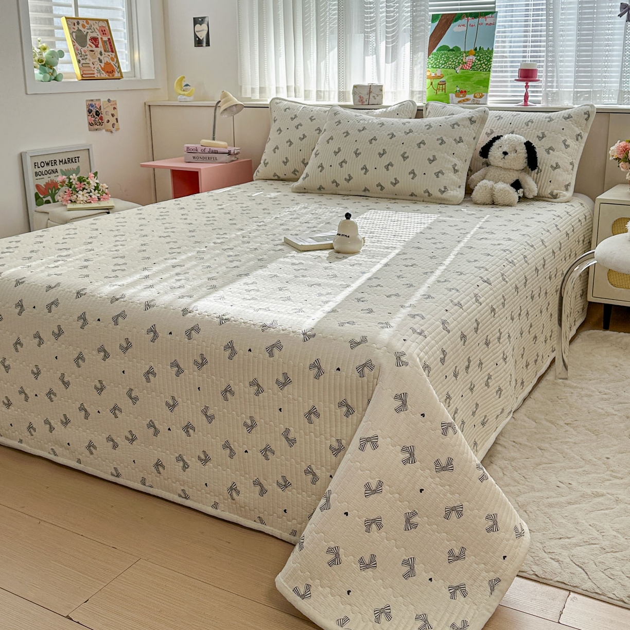 91家纺网 家纺一手货源 找家纺 （总）恒尚居 2026新款纯棉牛奶绒床盖双面两用夹棉床单床垫-秋冬款 四季通用