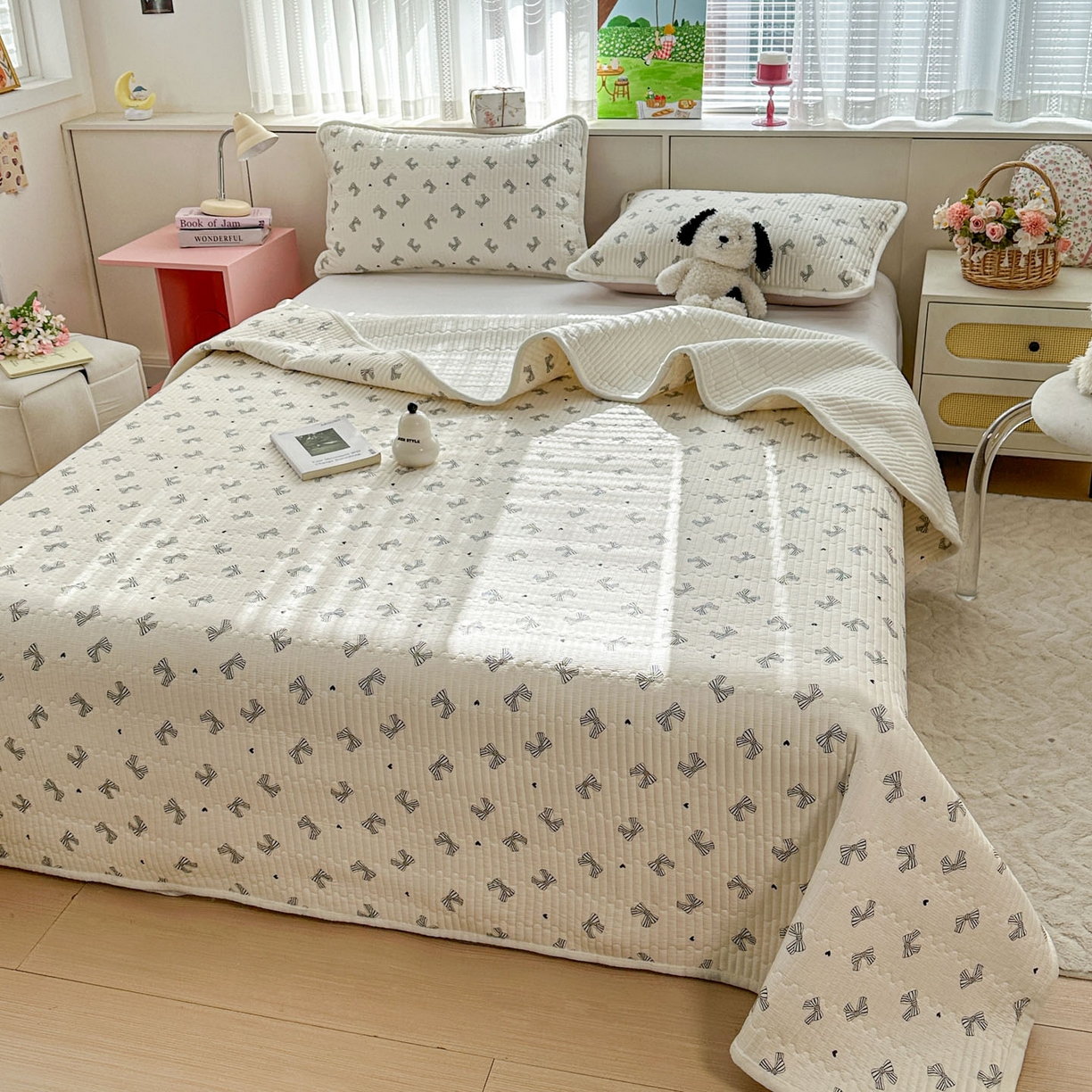 91家纺网 家纺一手货源 找家纺 （总）恒尚居 2026新款纯棉牛奶绒床盖双面两用夹棉床单床垫-秋冬款 四季通用