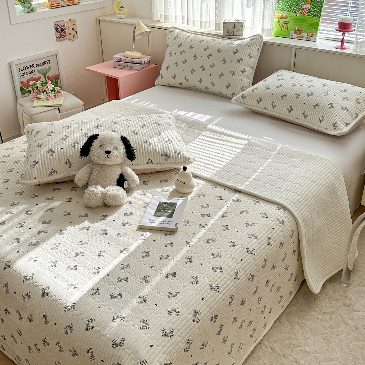 91家纺网 家纺一手货源 找家纺 （总）恒尚居 2026新款纯棉牛奶绒床盖双面两用夹棉床单床垫-秋冬款 四季通用