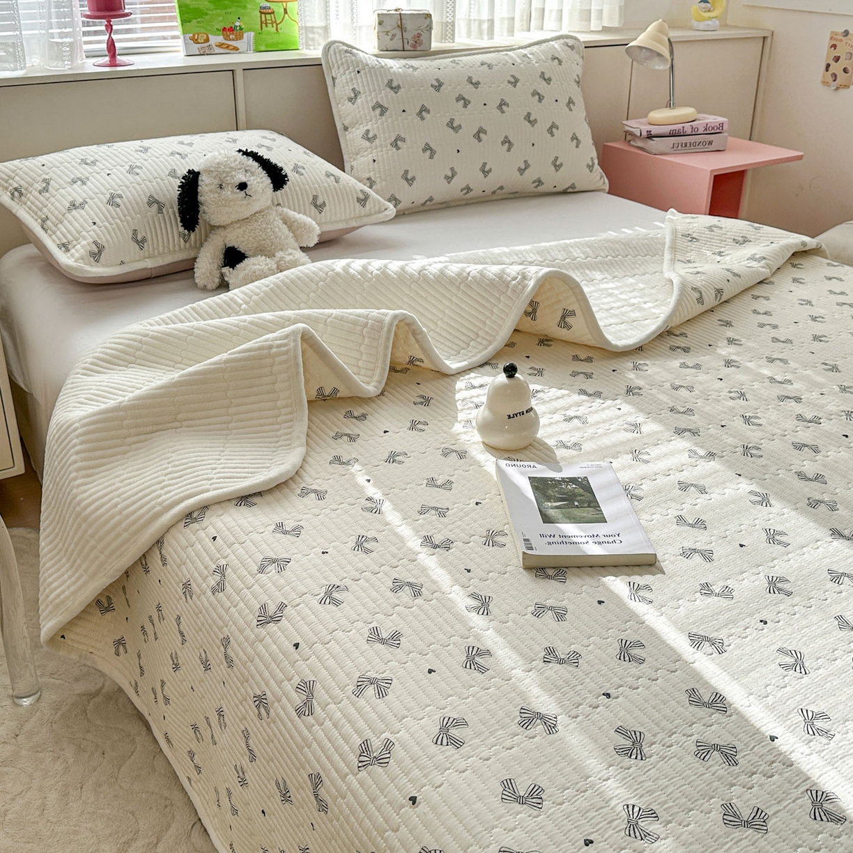 91家纺网 家纺一手货源 找家纺 （总）恒尚居 2026新款纯棉牛奶绒床盖双面两用夹棉床单床垫-秋冬款 四季通用