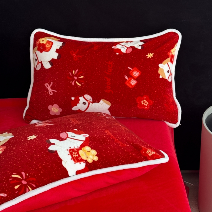 91家纺网 家纺一手货源 找家纺 （总推）诺梵2025新款牛8斤奶绒印花包边四件套