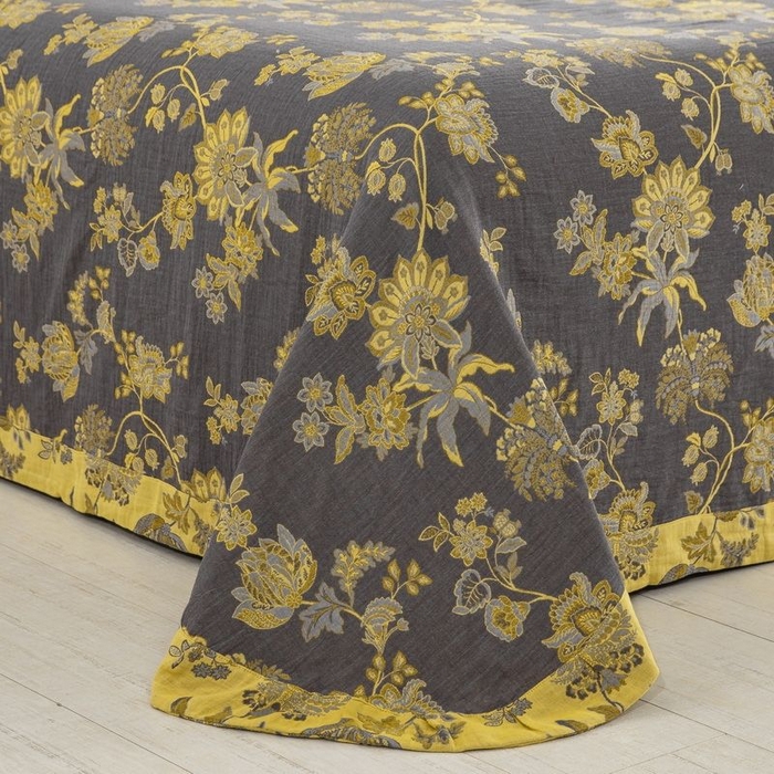 91家纺网 家纺一手货源 找家纺 （总）仰望棉麻双层纱供应链 2026新款黑金镂空飞边款全棉色织提花四件套-婉颜