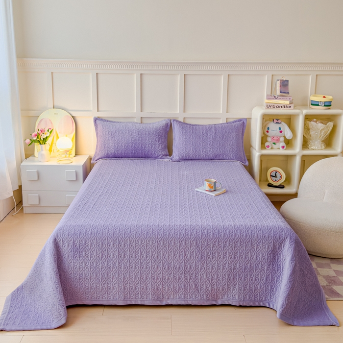 91家纺网 家纺一手货源 找家纺 （总）梦精灵 2026新款纯色牛奶绒多功能盖毯床盖