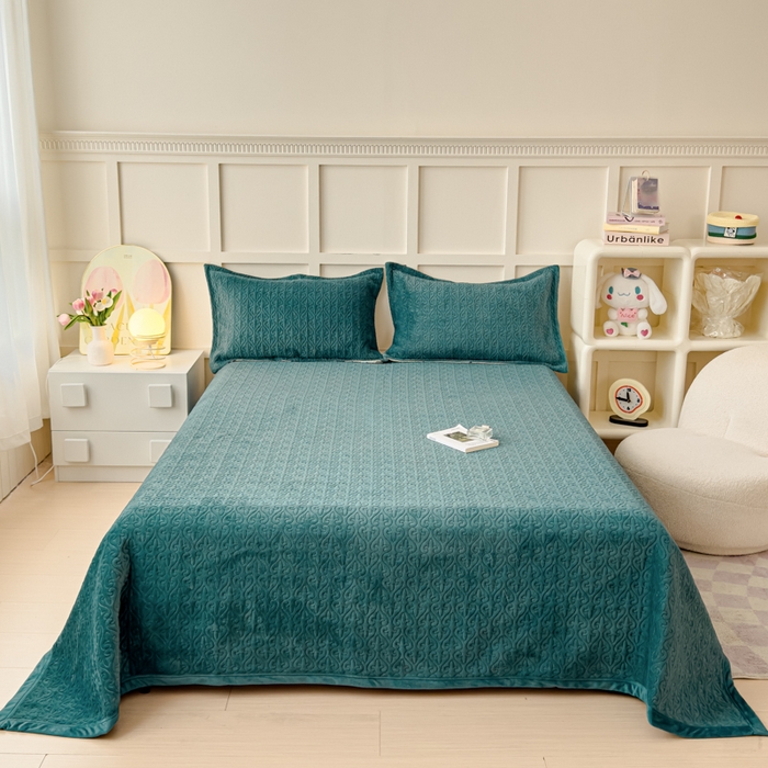 91家纺网 家纺一手货源 找家纺 （总）梦精灵 2026新款纯色牛奶绒多功能盖毯床盖