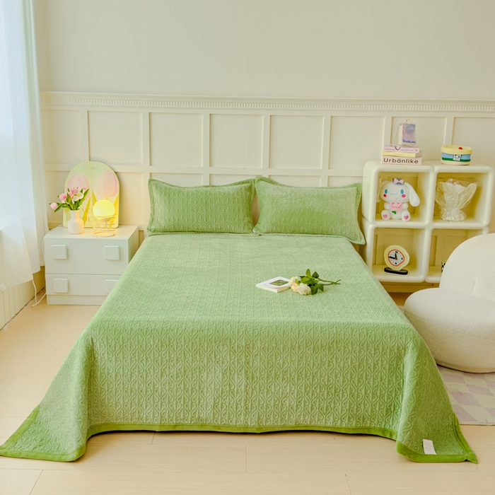 91家纺网 家纺一手货源 找家纺 （总）梦精灵 2026新款纯色牛奶绒多功能盖毯床盖