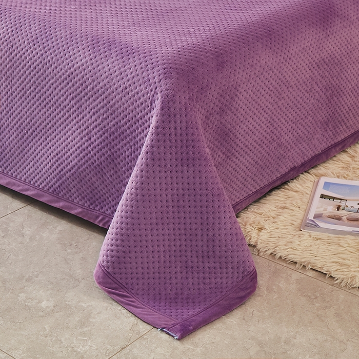 91家纺网 家纺一手货源 找家纺 （总）梦精灵 2026新款纯色牛奶绒多功能盖毯床盖