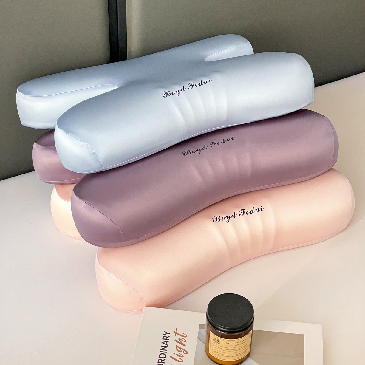 91家纺网 家纺一手货源 找家纺 麦哆乐 2026新款纯色关节记忆枕H枕 组合图