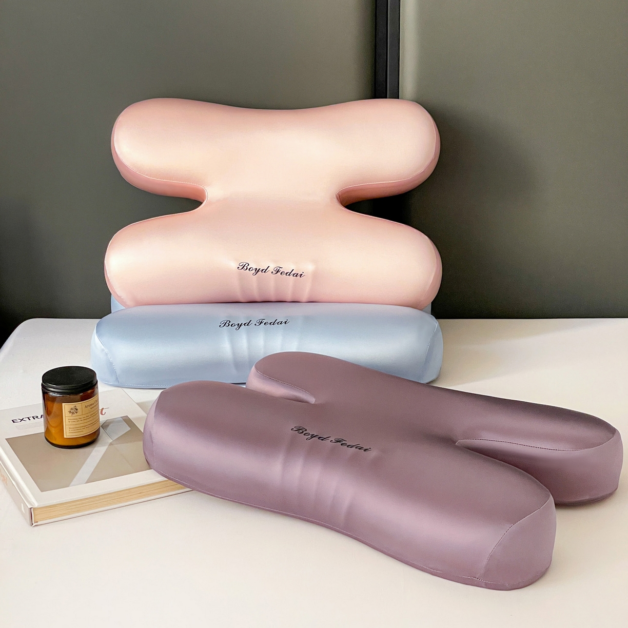 91家纺网 家纺一手货源 找家纺 麦哆乐 2026新款纯色关节记忆枕H枕 组合图