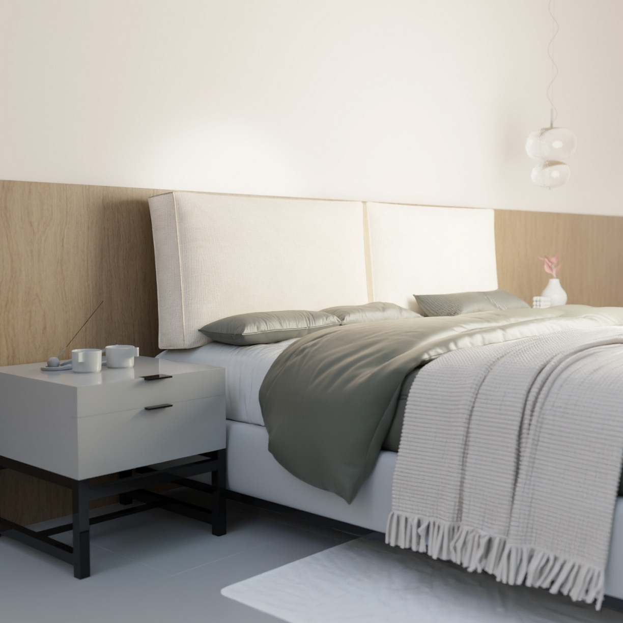 （总）美达人 2025新款绒款雪尼尔立体面包床靠靠垫