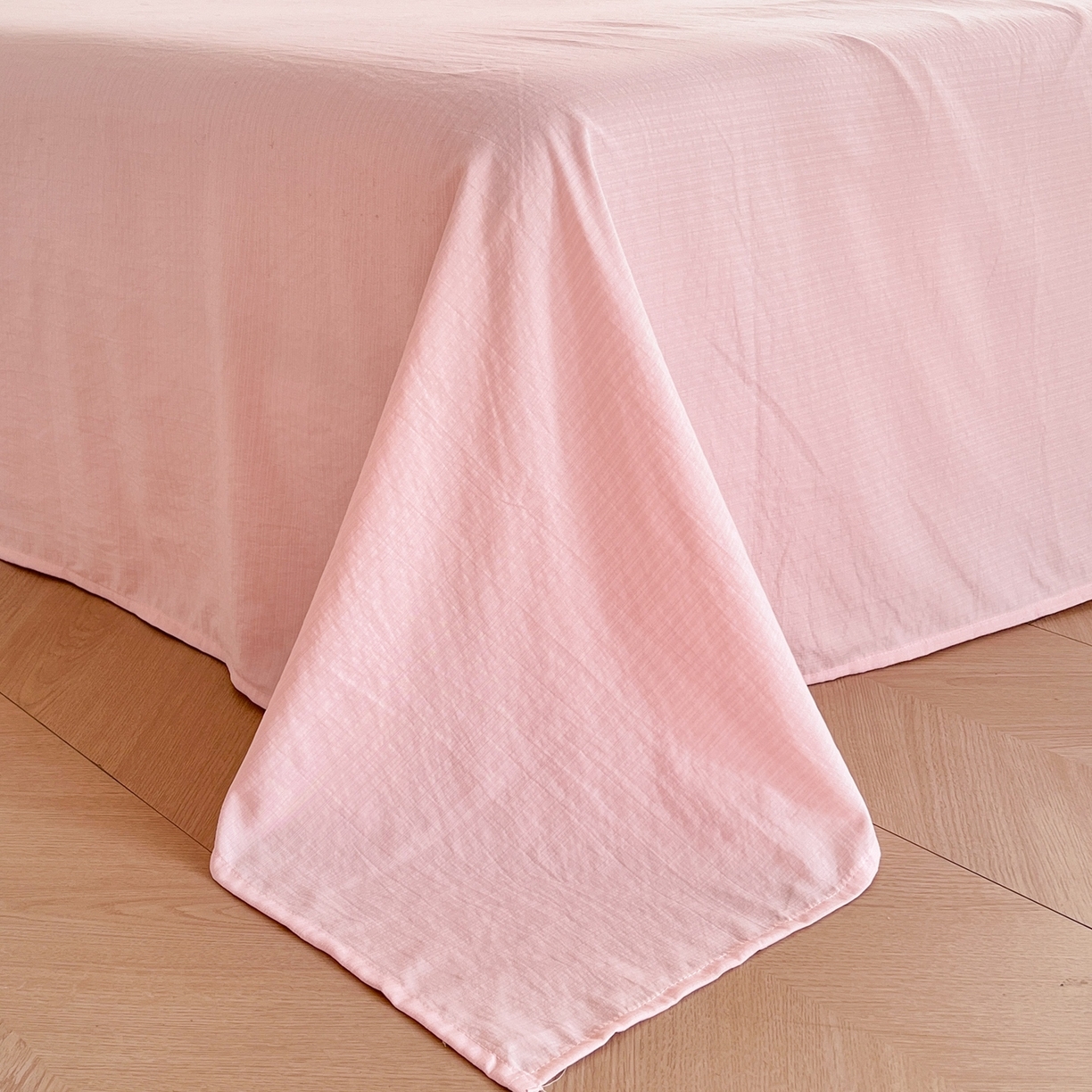 91家纺网 家纺一手货源 找家纺 玉海棠家纺 2025新款双层皱皱纱四件套 甜品猫