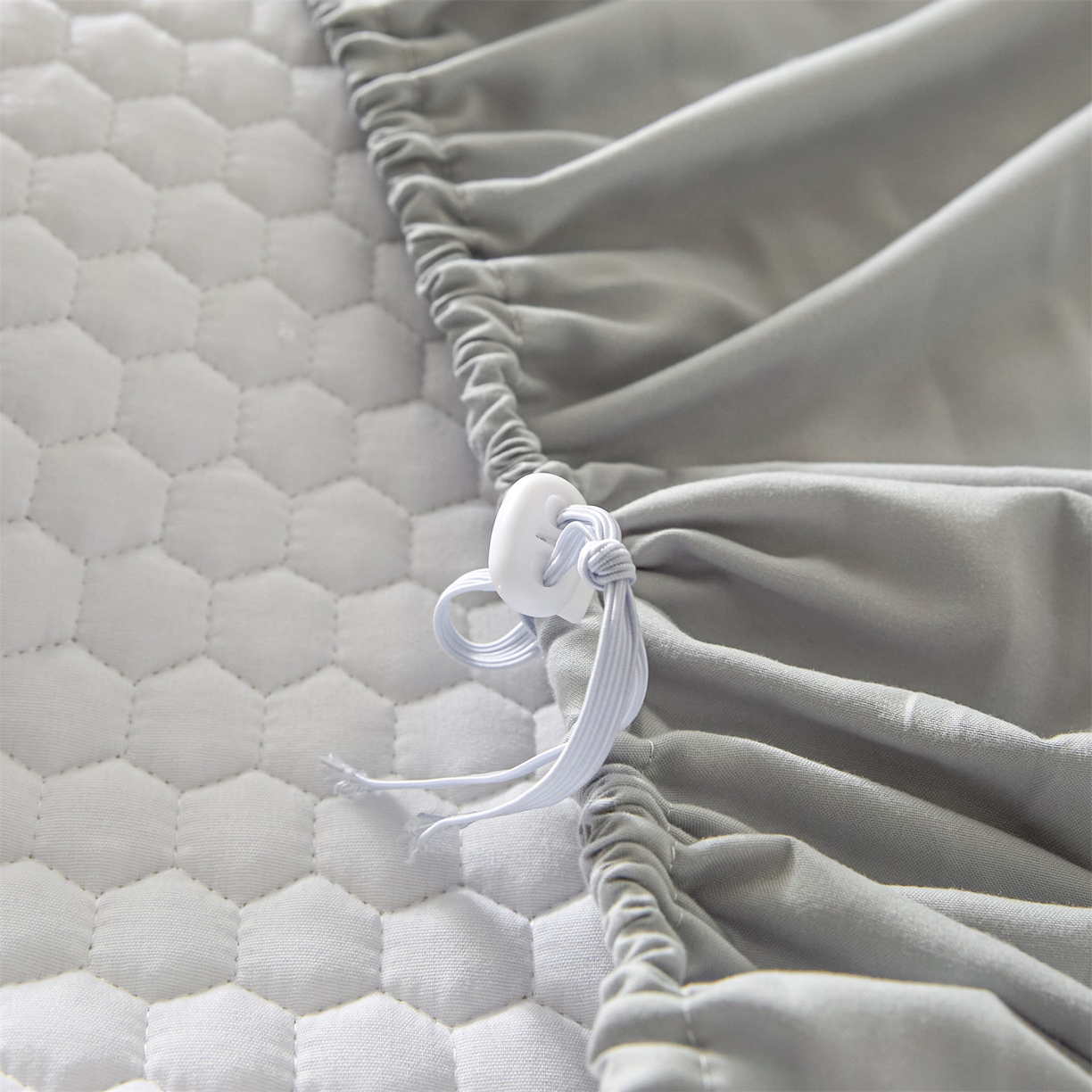 91家纺网 家纺一手货源 找家纺 居眠 2026新款好睡眠-棉花床笠 好睡眠-雾隐灰