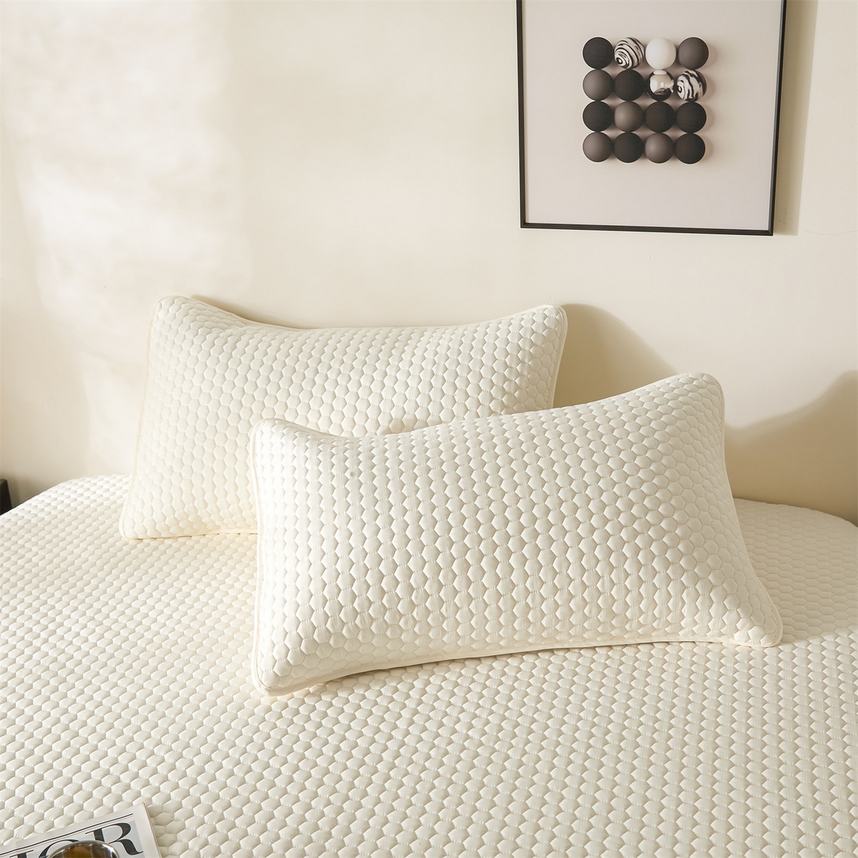 91家纺网 家纺一手货源 找家纺 居眠 2026新款好睡眠-棉花床笠 好睡眠-云舒白