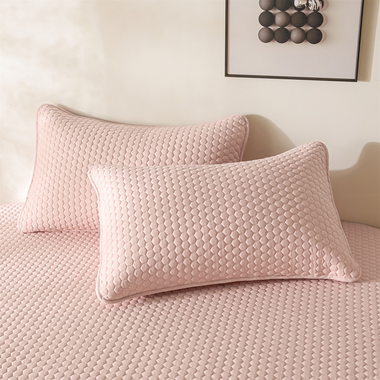 91家纺网 家纺一手货源 找家纺 居眠 2026新款好睡眠-棉花床笠 好睡眠-樱桃粉