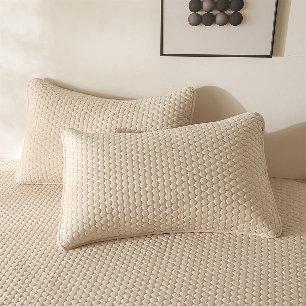 91家纺网 家纺一手货源 找家纺 居眠 2026新款好睡眠-棉花床笠 好睡眠-卡其