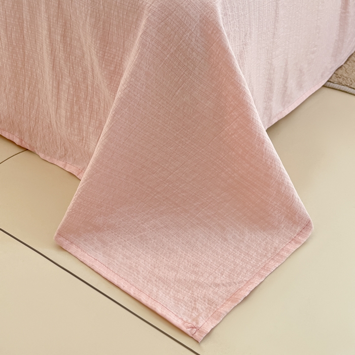 91家纺网 家纺一手货源 找家纺 玉海棠家纺 2025新款双层皱皱纱四件套 凯蒂猫