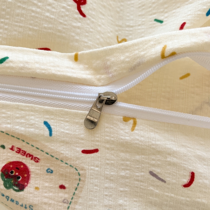 91家纺网 家纺一手货源 找家纺 玉海棠家纺 2025新款双层皱皱纱四件套 芝士奶酪