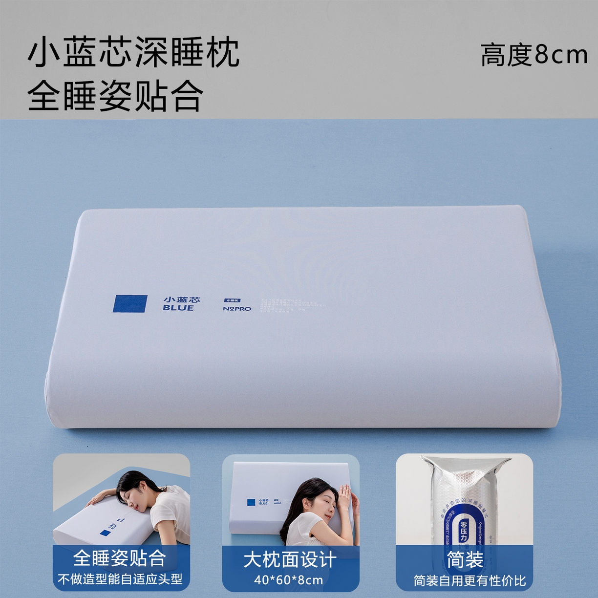 91家纺网 家纺一手货源 找家纺 （总）贵夫人 2026新款小蓝芯记忆护颈枕枕头枕芯 （简易装1.5元，礼盒4元，退货破损扣除）