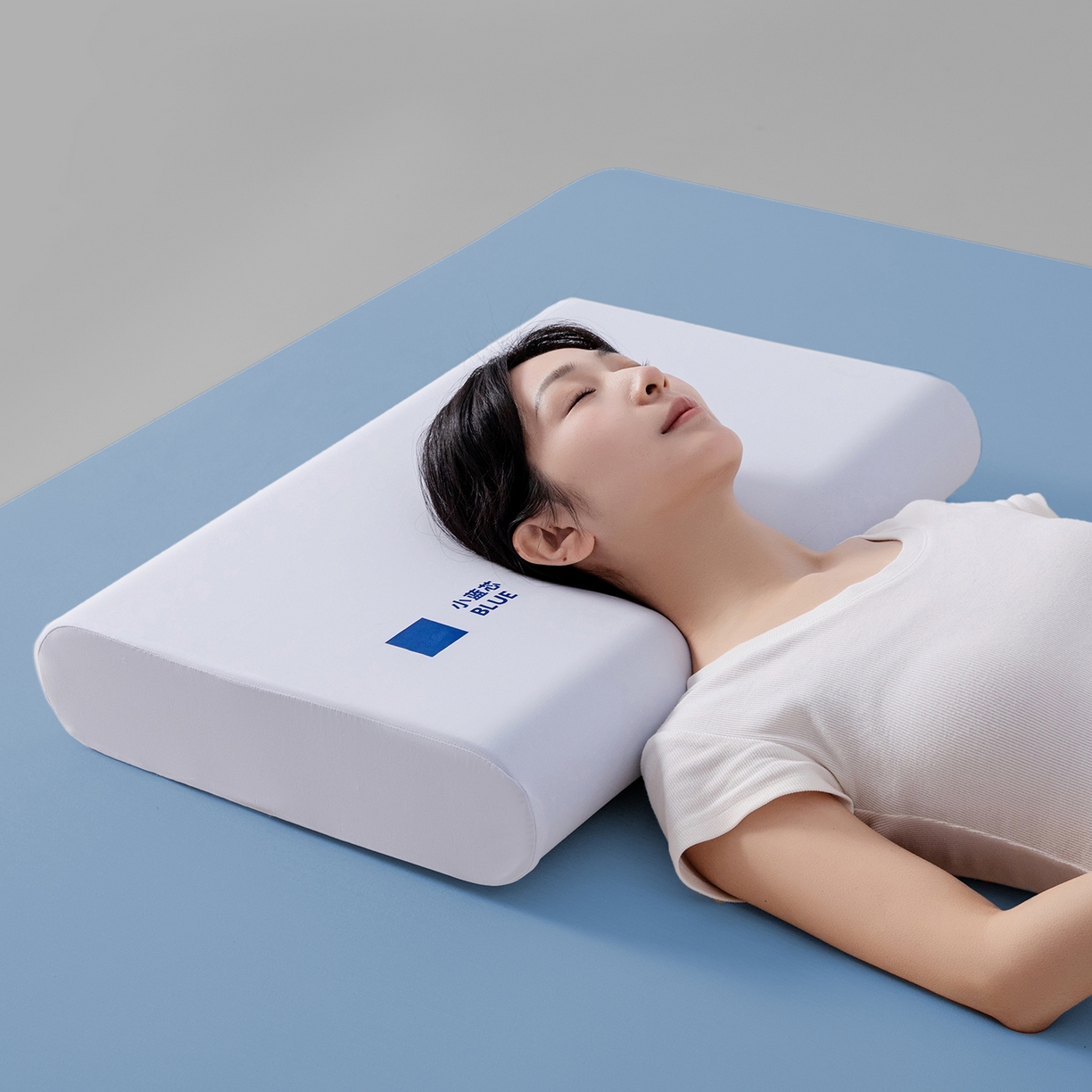 91家纺网 家纺一手货源 找家纺 贵夫人 2026新款小蓝芯记忆护颈枕枕头枕芯 （简易装1.5元，礼盒4元，退货破损扣除） 8cm简装