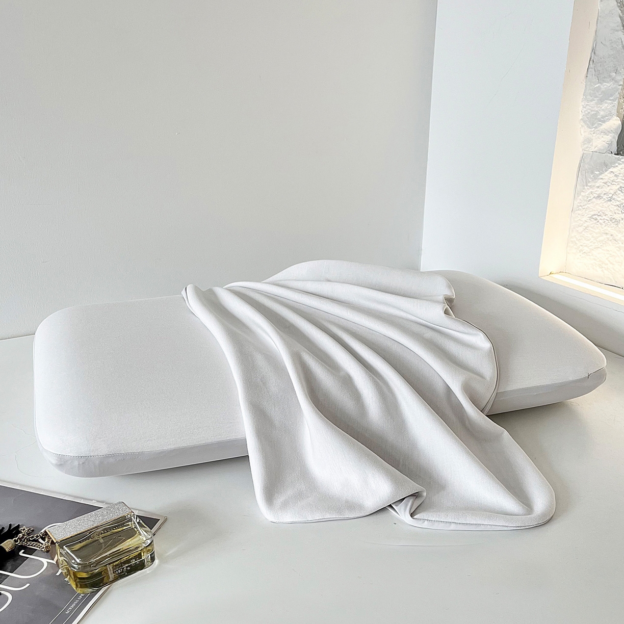 91家纺网 家纺一手货源 找家纺 （总）凯森家纺 深睡控温枕套42x70x8cm枕芯套某朵二代三代同款N2n2小蓝枕枕头套42x60cm记忆枕套一对